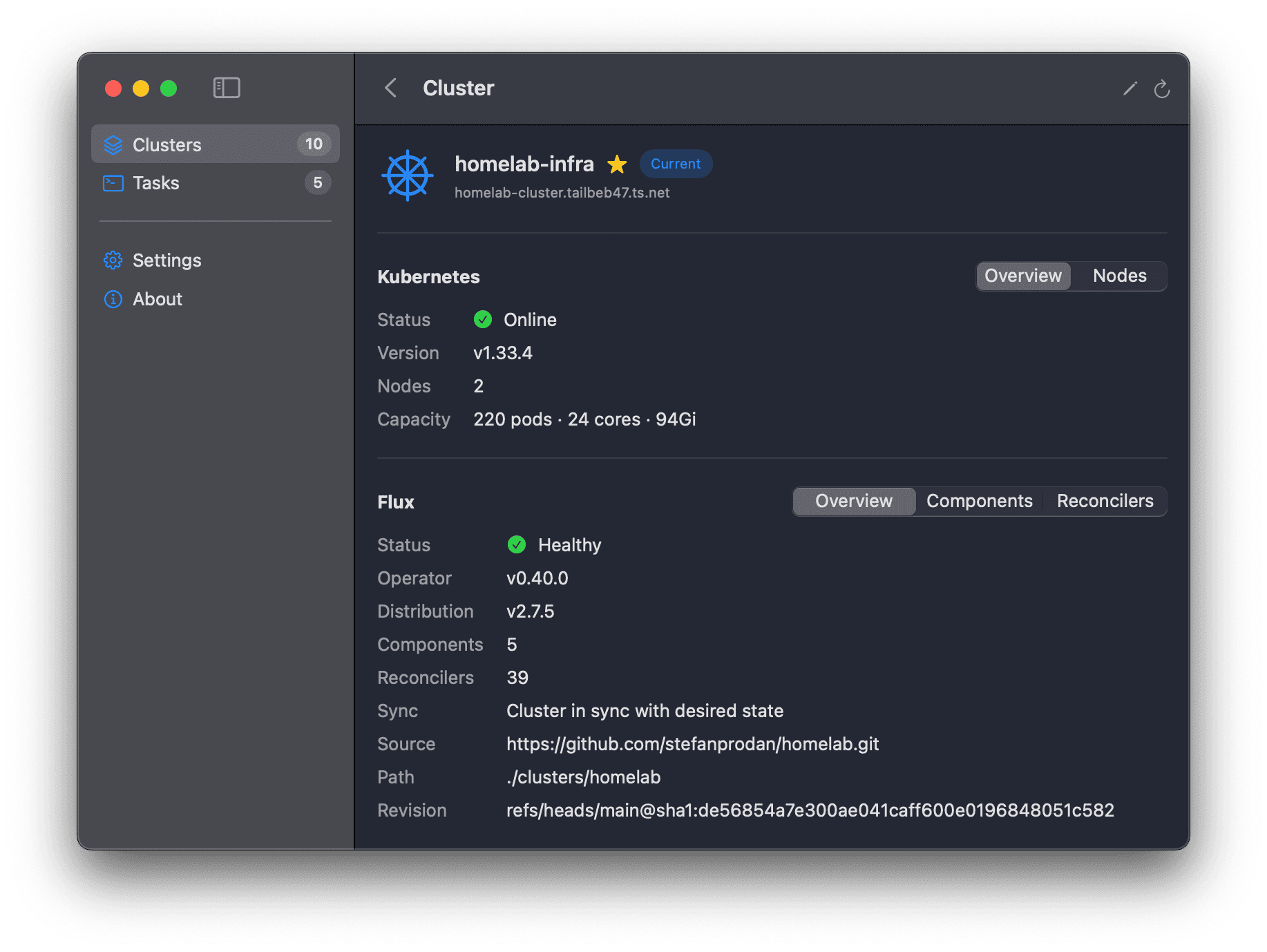 KSwitch Cluster Details