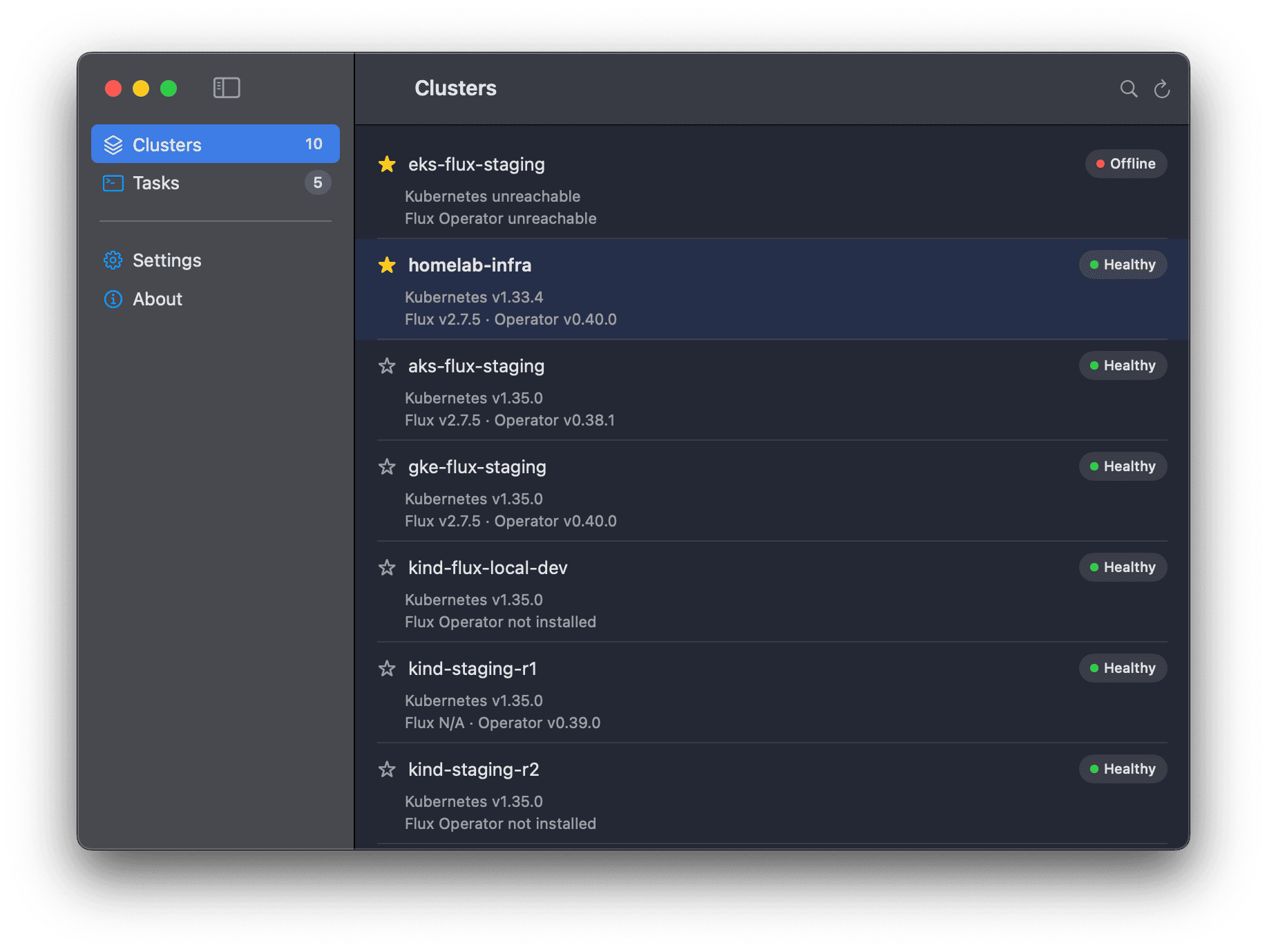 KSwitch Cluster List